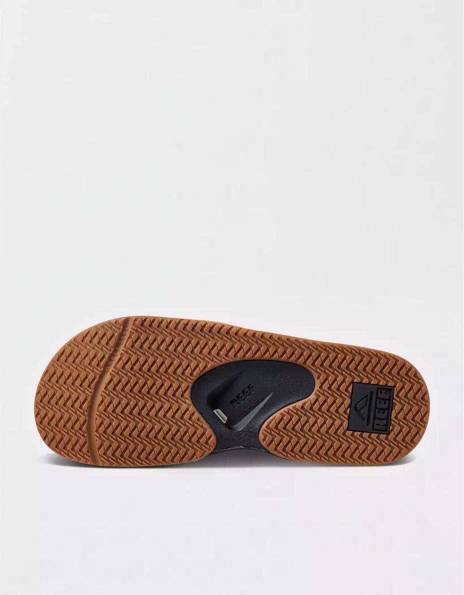 Tong American Eagle Reef Fanning Slides Noir Homme | KXR-30812221